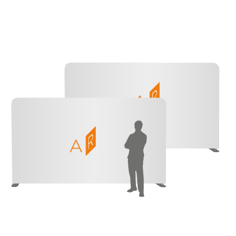 Textilwand ALU | 500er gerade | beidseitig bedruckt