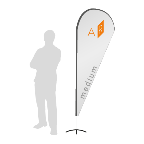 Beachflag Drop | Medium (280 cm) | einseitig bedruckt