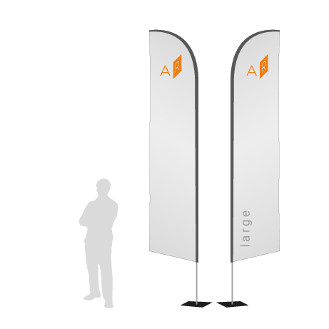 Beachflag Wind | Large (400 cm) | beidseitig bedruckt