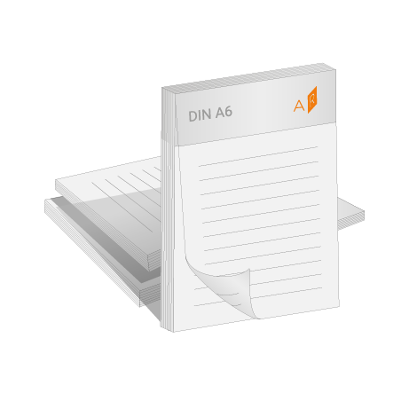 Blöcke ohne Deckblatt | DIN A6 | beidseitig bedruckt