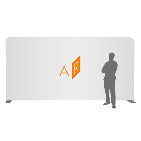 Textilwand ALU | 600er gerade | einseitig bedruckt