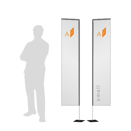 Beachflag Rechteck | Small (200 cm) | beidseitig bedruckt