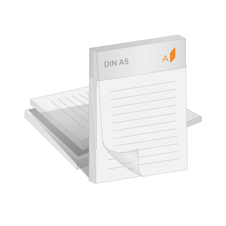 Blöcke ohne Deckblatt | DIN A5 | beidseitig bedruckt