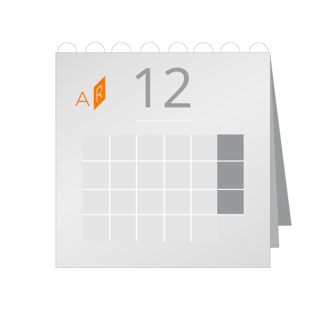 12 Blatt Wandkalender mit Deckblatt