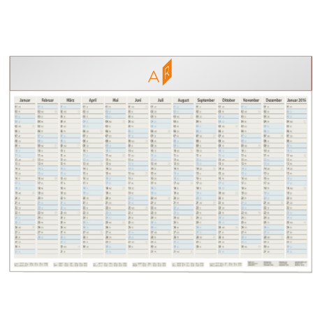 Jahresplaner – einseitig