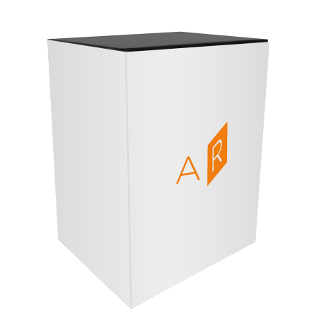 Messetheke MODULATE | B 80 cm x H 101,5 cm x T 60 cm | einseitig bedrucktt