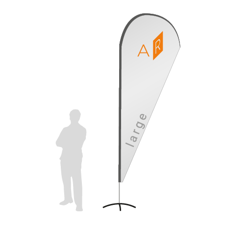 Beachflag Drop | Large (350 cm) | einseitig bedruckt