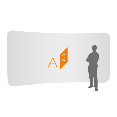 Textilwand ALU | 600er gebogen | einseitig bedruckt