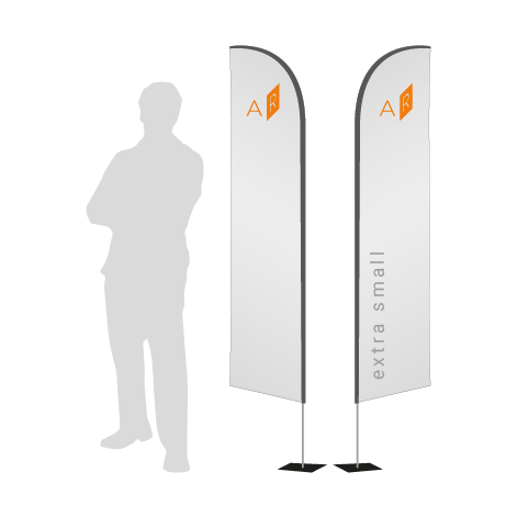 Beachflag Wind | Extra Small (215 cm) | beidseitig bedruckt