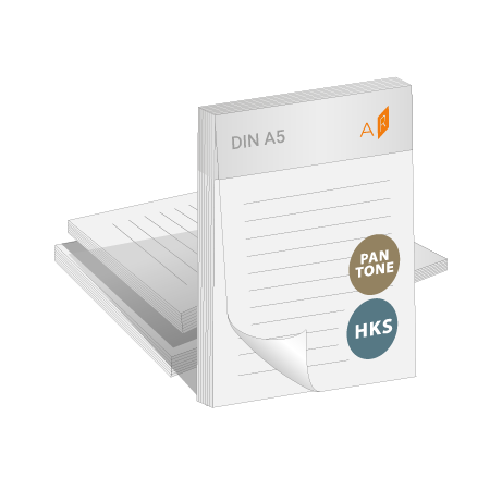 Blöcke ohne Deckblatt mit Sonderfarbe | DIN A5 | einseitig bedruckt