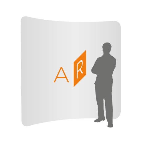 Textilwand ALU | 240er gebogen | einseitig bedruckt