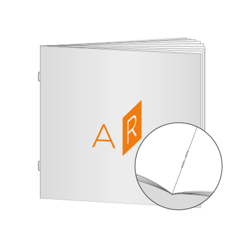 Broschüren Drahtheftung Quadrat