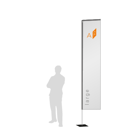 Beachflag Rechteck | Large (400 cm) | einseitig bedruckt