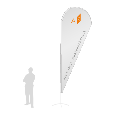 Beachflag Drop Austauschdruck | Extra Large (460 cm) | einseitig bedruckt
