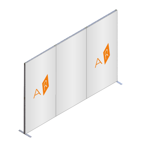 FASTFRAME™ gerade Wand | 3 Module | mit Druck