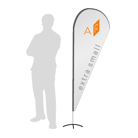 Beachflag Drop | Extra Small (189 cm) | einseitig bedruckt