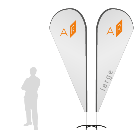 Beachflag Drop | Large (350 cm) | beidseitig bedruckt