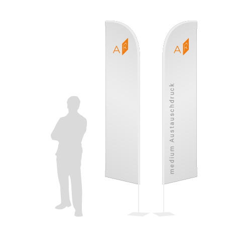 Beachflag Wind Austauschdruck | Medium (320 cm) | beidseitig bedruckt