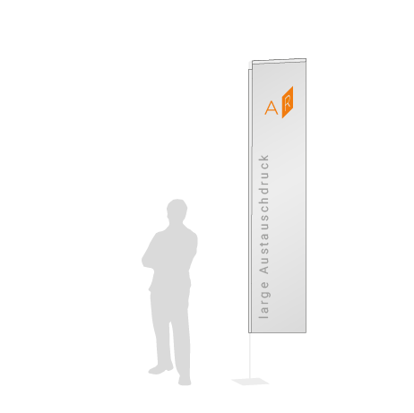 Beachflag Rechteck Austauschdruck | Large (400 cm) | einseitig bedruckt