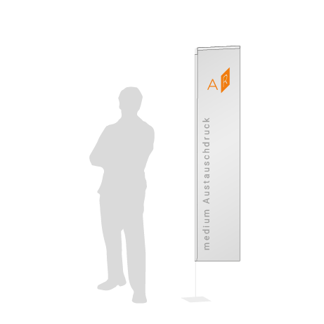 Beachflag Rechteck Austauschdruck | Medium (300 cm) | einseitig bedruckt