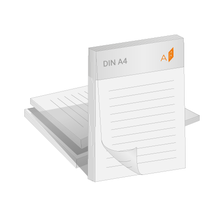 Blöcke ohne Deckblatt | DIN A4 | beidseitig bedruckt