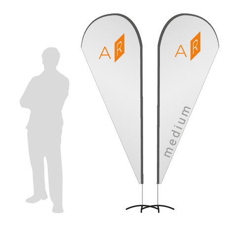 Beachflag Drop | Medium (280 cm) | beidseitig bedruckt