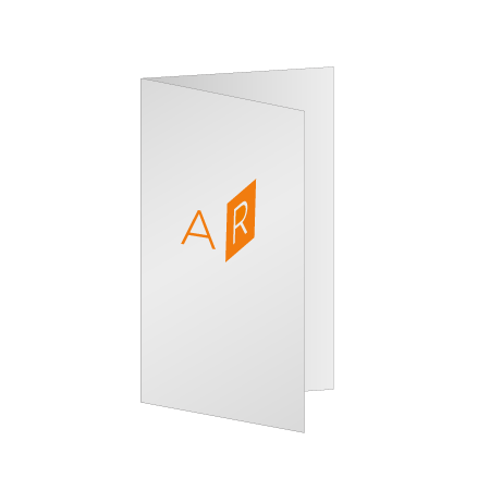 Faltblatt Einbruchfalz 4-Seiter | DIN lang 10,5 cm x 21,0 cm hoch | beidseitig bedruckt