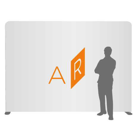 Textilwand ALU | 300er gerade | einseitig bedruckt