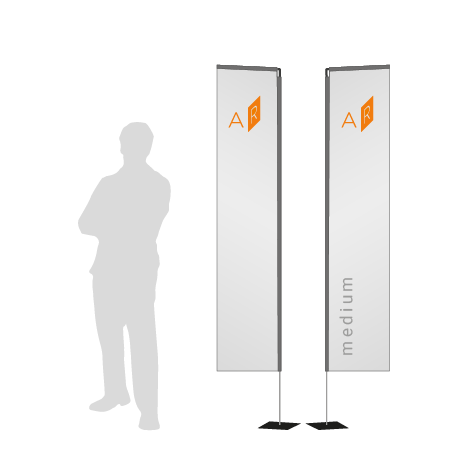 Beachflag Rechteck | Medium (300 cm) | beidseitig bedruckt