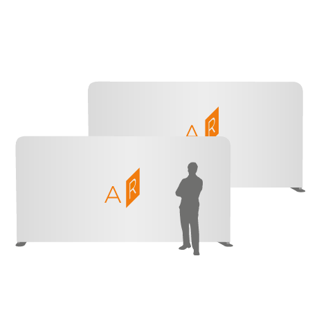 Textilwand ALU | 600er gerade | beidseitig bedruckt