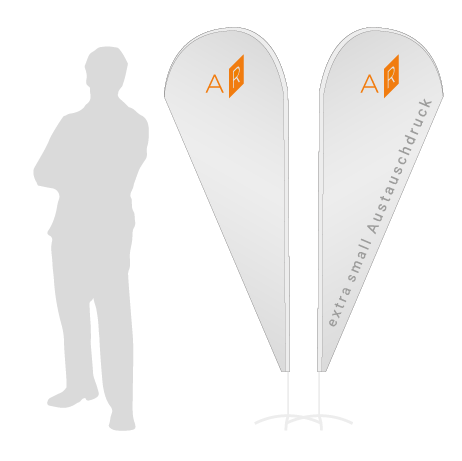 Beachflag Drop Austauschdruck | Extra Small (189 cm) | beidseitig bedruckt